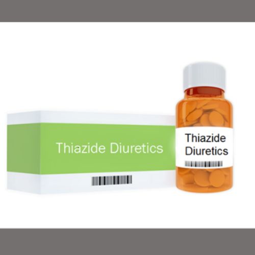 graphic of Thiazide diuretics tablets in a packaging