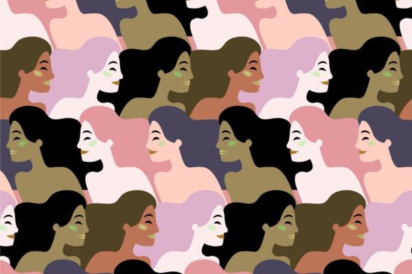 colourful graphic of multiple women from different races