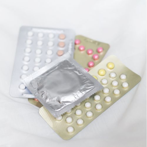 image showing condoms and contraeptive pills