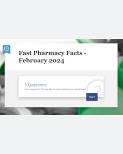 screenshot of the playlist showing the title of Fast pharmacy facts